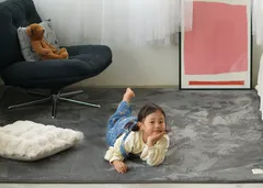 ふわふわヘリンボンラグ