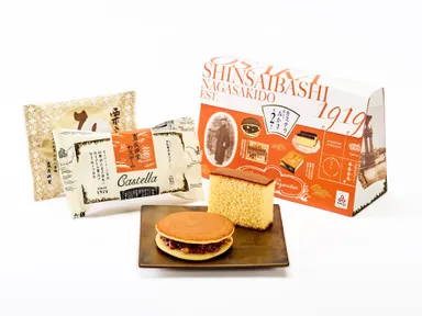 【新大阪限定パッケージ】カステーラ2個、栗入りみかさ2個