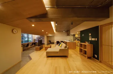 大屋根の家　リビング　アフター