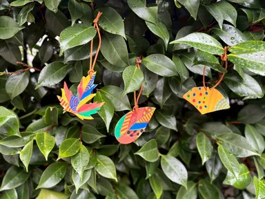 「ヒノキ板でつくるパンと葉っぱのオーナメント」画像(1)