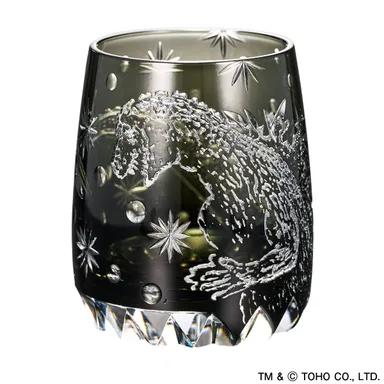 ゴジラ江戸切子グラスカット１
