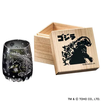 ゴジラ江戸切子グラスケース