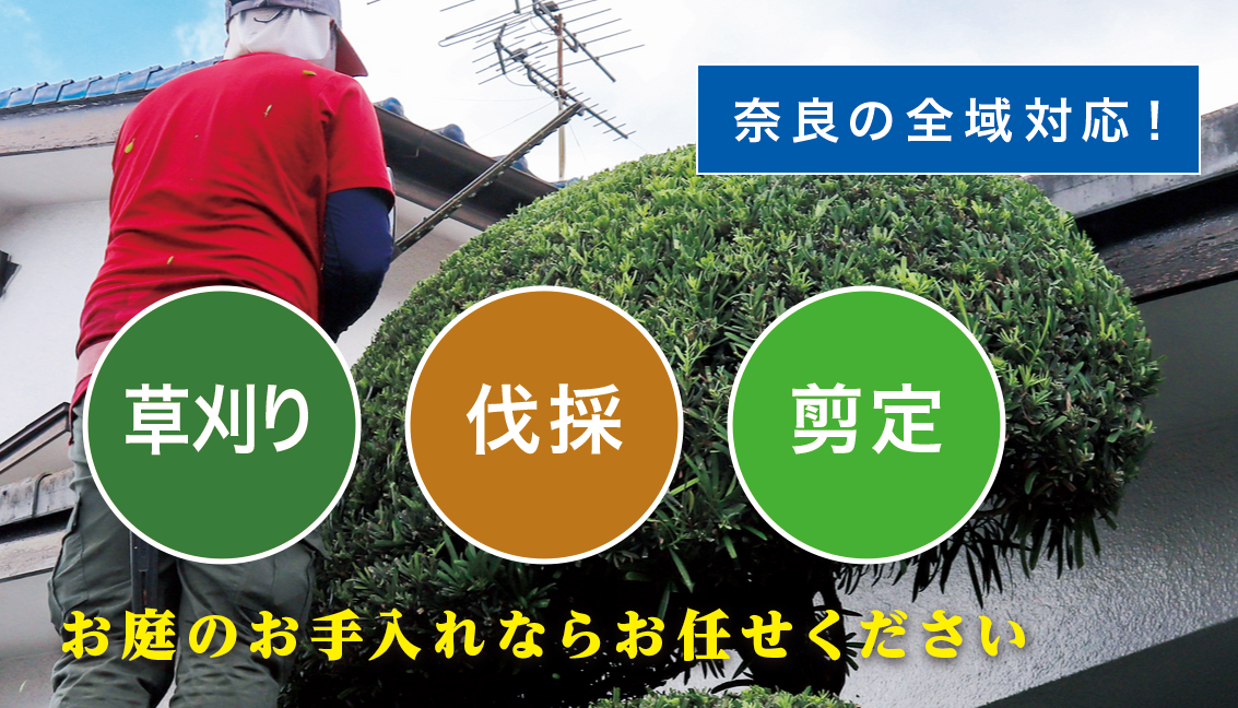 奈良・東京エリアで展開！草刈り・剪定・伐採など お庭のお困りを解決
