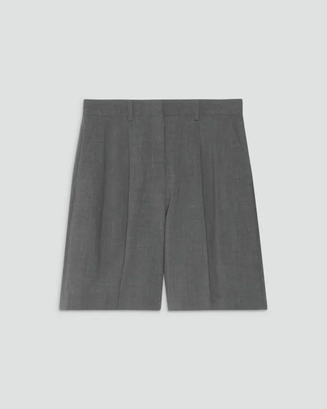 Traceable Wool Dbl Pleat Sh