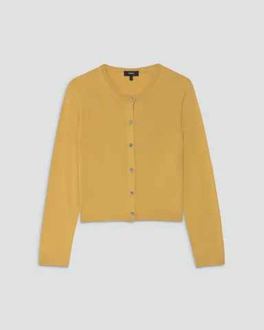 Regal Wool Cropped Cardigan