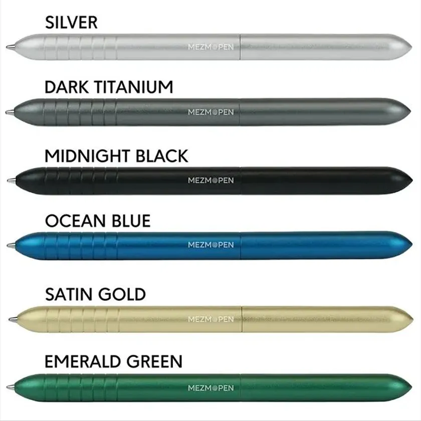 アルミニウム製ペンは全6色