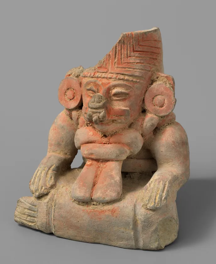 (Photo_01)彩色人物座像 オアハカ地方 6世紀~8世紀 林屋コレクション