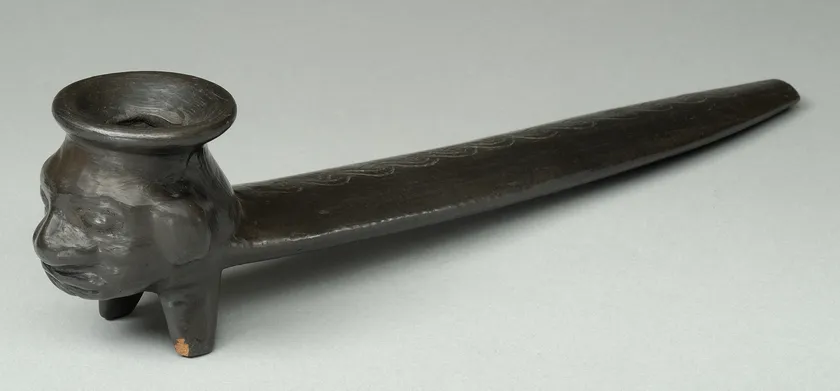 (Photo_20)犬頭部形土製パイプ メキシコ 20世紀後半
