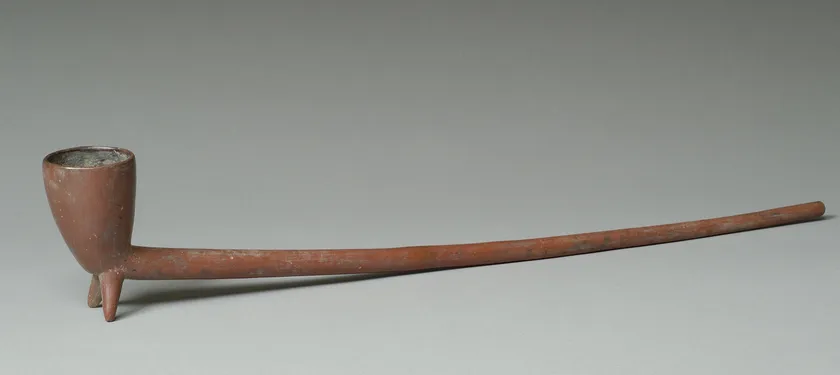 (Photo_03)脚付土製パイプ メキシコ西部地方 11世紀~16世紀初頭