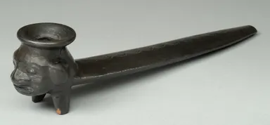 (Photo_20)犬頭部形土製パイプ メキシコ　20世紀後半