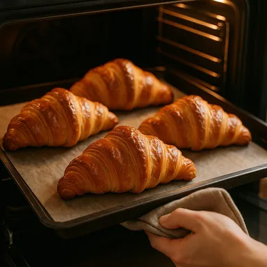 クロワッサンの外はサクサク、中はしっとり