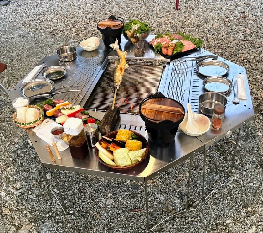 秋のバーベキューは鮎の塩焼きをお届け