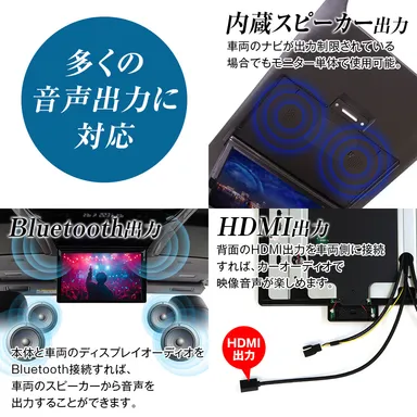 独立音源、3パターンの音声出力に対応