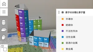 立体周期表を見たい角度に操作することができる