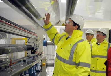 フィルム製造ラインの視察