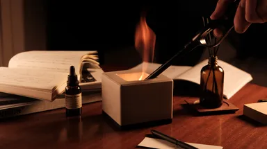 小さな焚き火の癒しを1人時間に