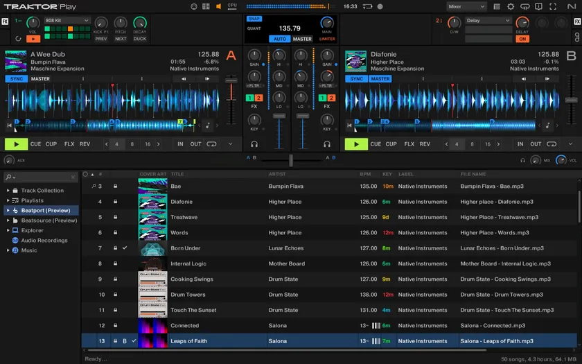 Traktor Play画面
