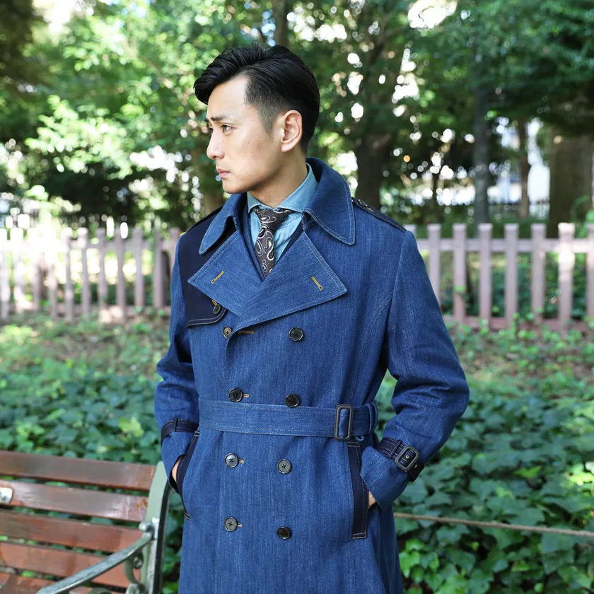 デニムトレンチコート