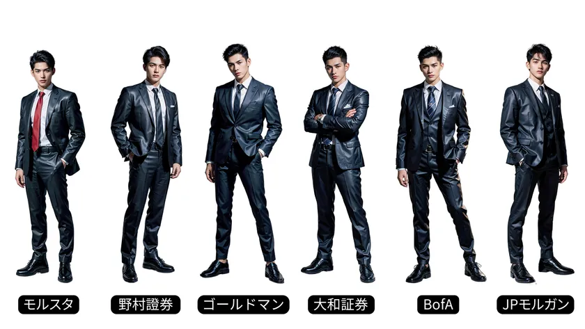 「働く男子図鑑」内の証券会社