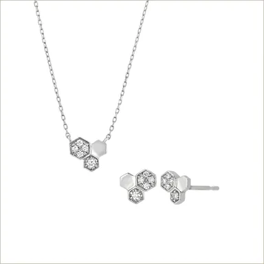 Pt950／Pt850 ダイヤモンド ネックレス、ピアス