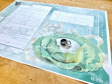 指輪を置いて撮影_キャベツ