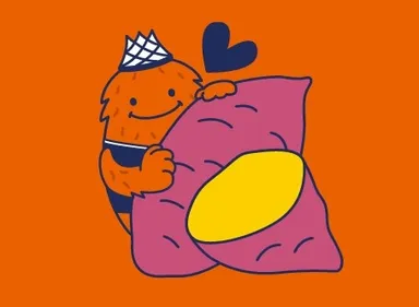 “おいも”好きのベルティとのコラボレーション商品の開発をしています