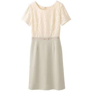 レース使いカットソーワンピース