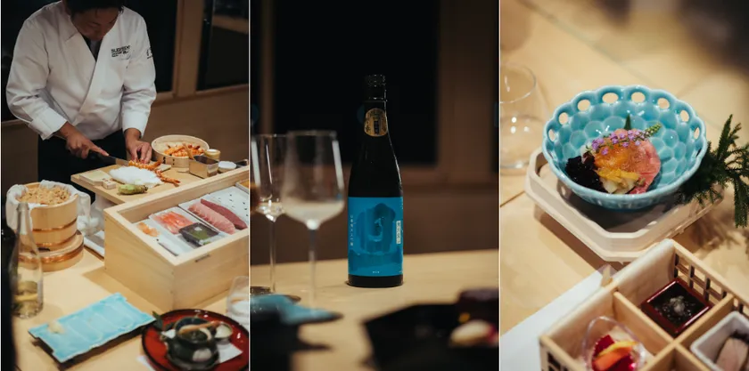 「湖上の寿司懐石」の様子(1)