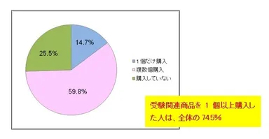 (2) 受験当時、お守りや絵馬以外の受験関連商品（受験応援のお菓子や食品、合格鉛筆などの文房具など）を購入しましたか？