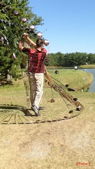 変換後のスイングプレーンと弾道 (iPhone 5／iPad Air／iPad mini Retinaなど)