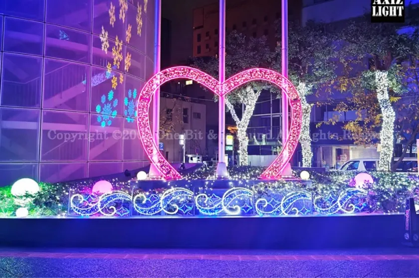 ナディアパークイルミネーション_AXIZLight演出 過去実施時の様子