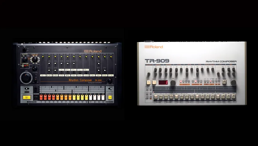 「TR-808」(左)と「TR-909」(右)