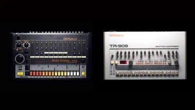 「TR-808」(左)と「TR-909」(右)