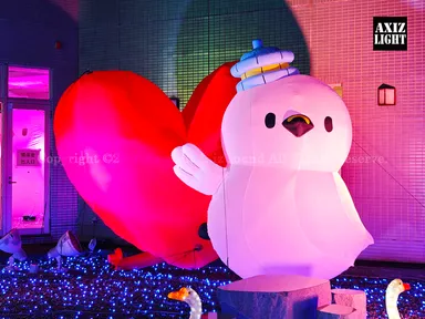 邑楽町シンボルタワーイルミネーション_AXIZ Light演出の様子