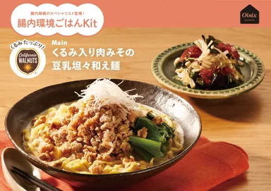 腸内環境ごはんKit「くるみ入り肉みその豆乳坦々和え麺」