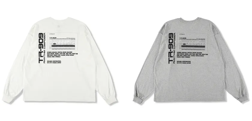 TR-909 LONG SLEEVE T-SHIRT(ISNESS MUSICxROLAND)