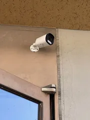 設置された防犯カメラ