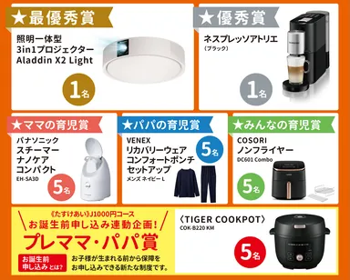 入賞者へは豪華賞品プレゼント！