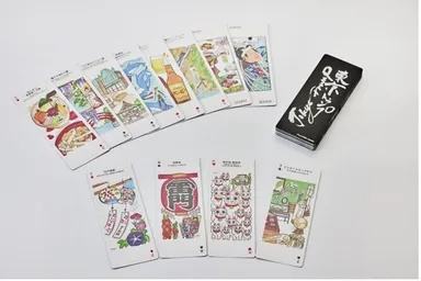 秋葉原 SEEKBASE　東京の名所や文化のイラストが54枚描かれたトランプ