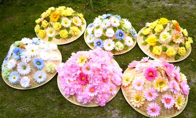 日よけフラワーハット