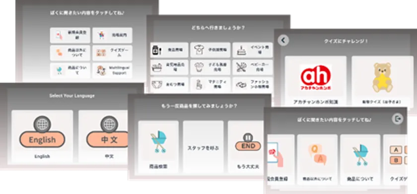 ロボットの操作画面