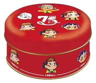 ミルキー缶（ペコちゃん75thデザイン）