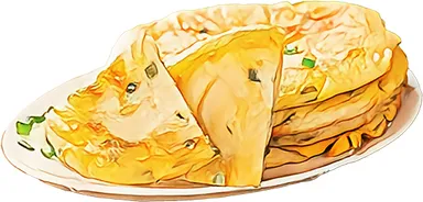 台湾茶芸館＿葱油餅