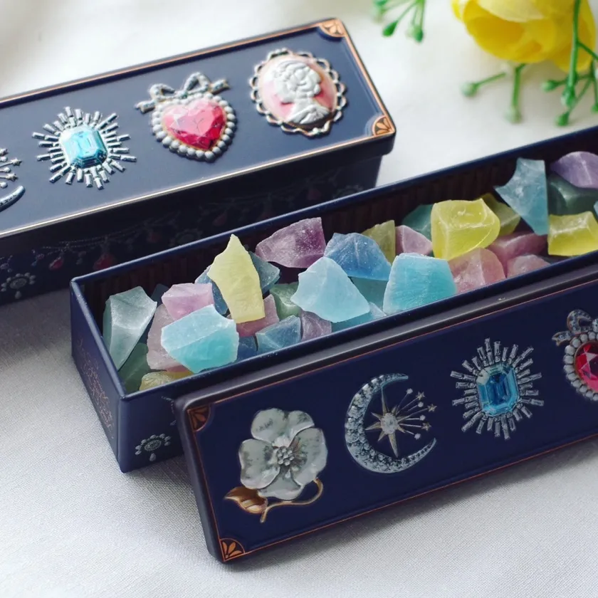 魔法の琥珀糖 青の宝石缶