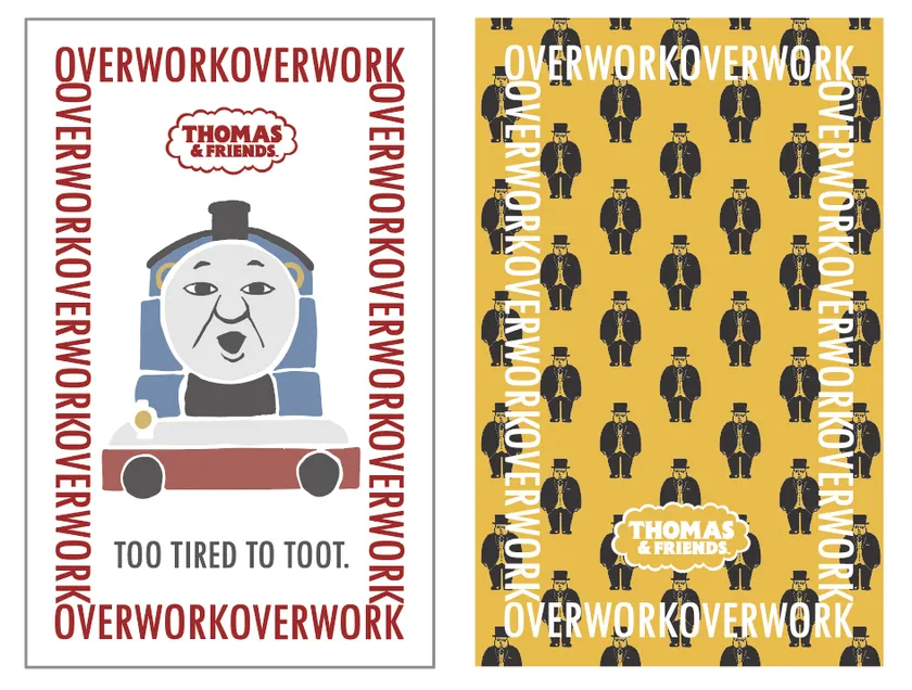 OVERWORK SERIES ステッカー各種イメージ(2)
