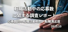 転職活動中の応募数に関する調査レポート