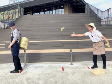 新企画『米俵入れチャレンジ』(1)