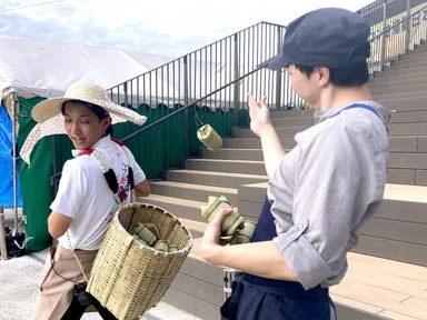 新企画『米俵入れチャレンジ』(2)