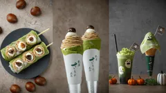 秋限定！栗香るモンブランお濃茶スイーツ＆“ダークで濃い”抹茶のおばけスイーツが登場！
