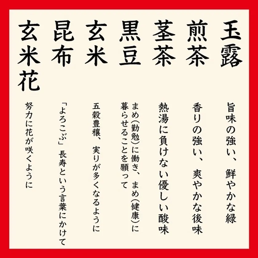 大福茶　原料由来